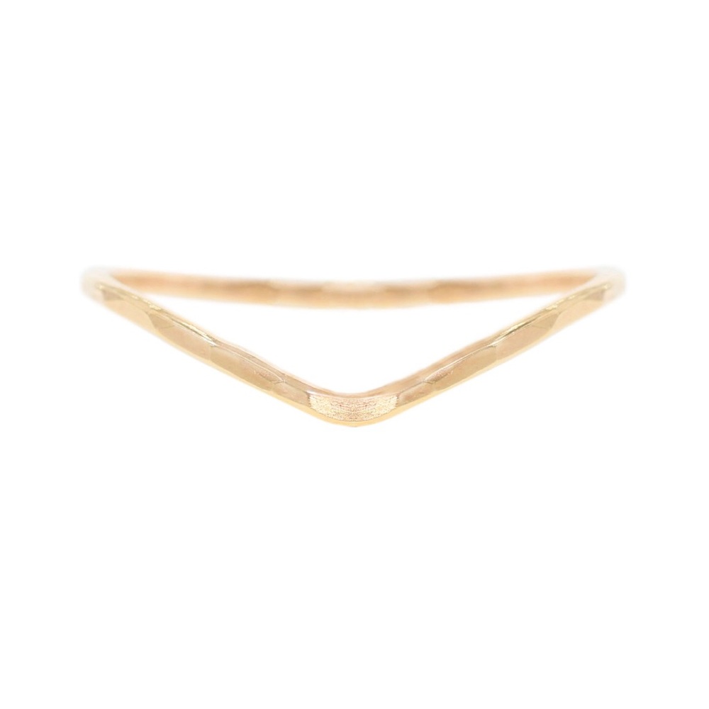 14k Gold Filled Handmade Chevron Ring Size 7